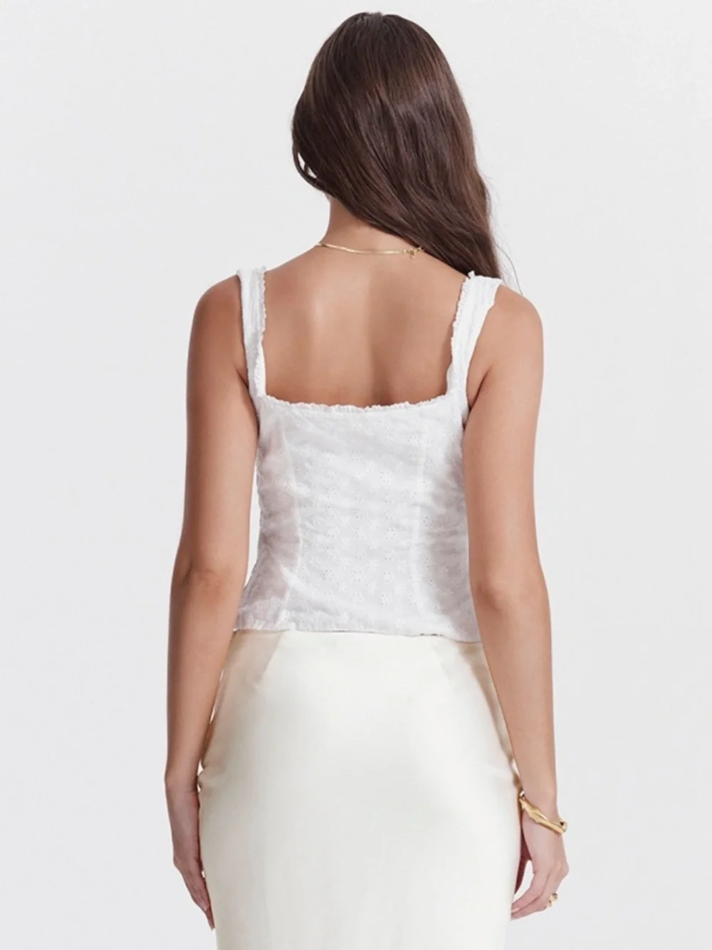 NEW House of CB Juana Top White Large+ (XL)